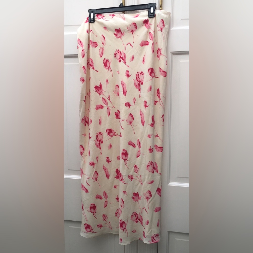 Princess Polly Mangoes Floral Print Cream Pink Maxi Long Skirt - Picture 5 of 12